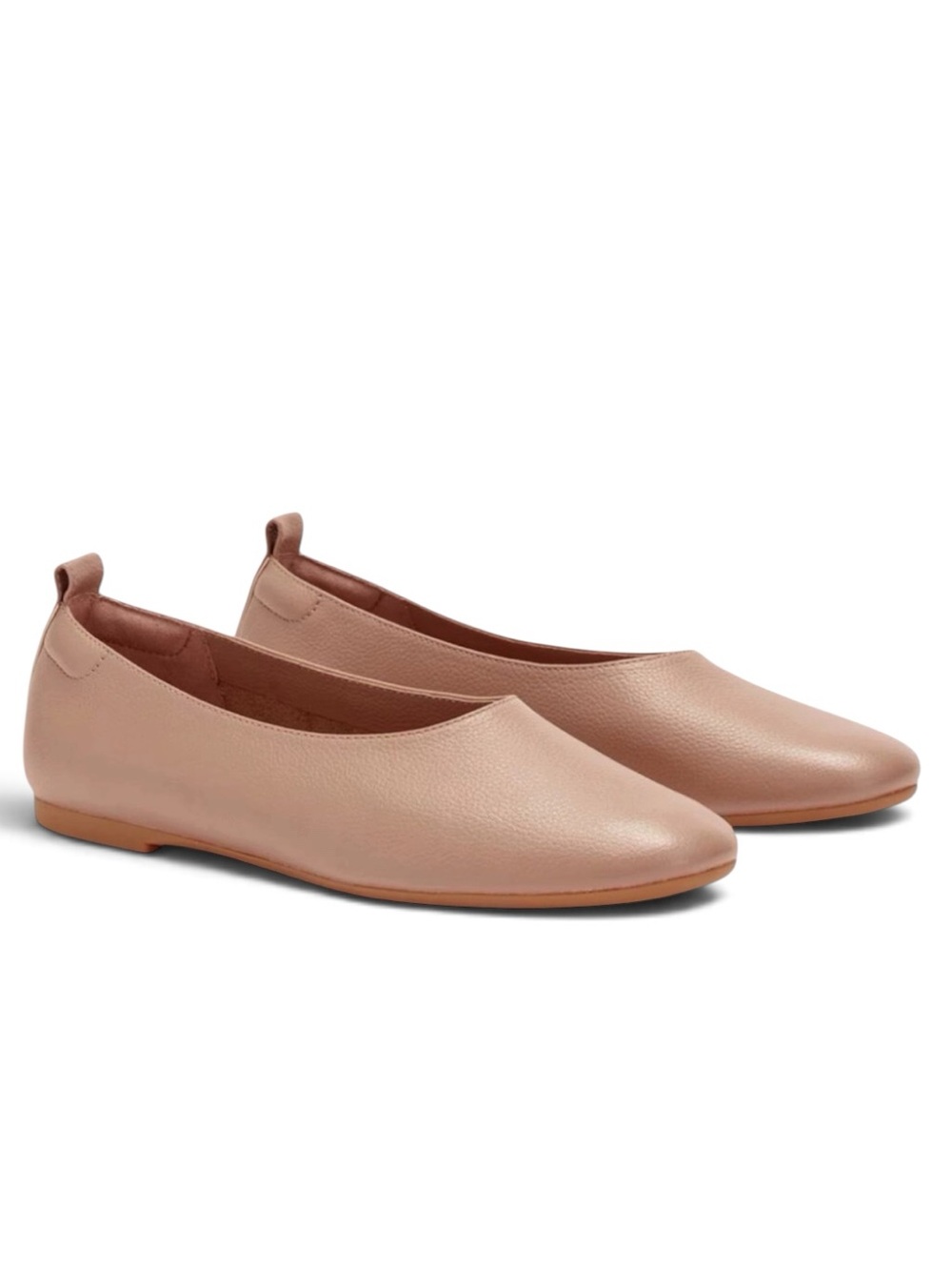 Everlane The Day Glove Flats Tan Nude Beige Leather 7.5 Ballet Flats Minimalist